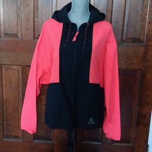 Vintage half-zip hooded windbreaker size Large
